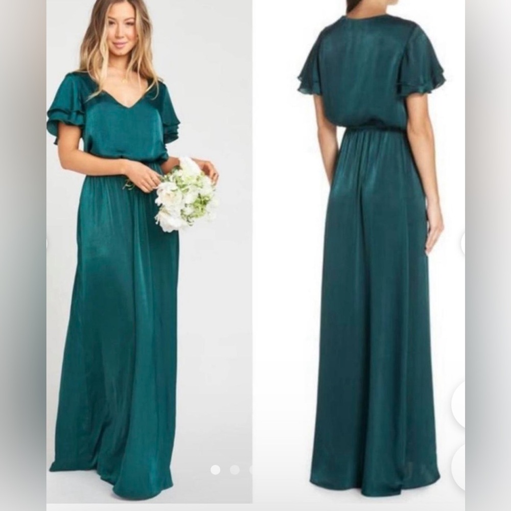 Show me your MUMU Elegant Teal Evening Gown